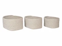 Les Tendances Set van 3 CADIMA opbergmanden – katoen Beige