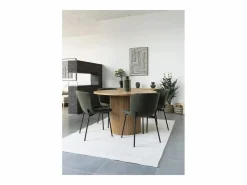 Clearance Les Tendances Set van 2 ERBA opbergmanden – Natuurlijke jute met strepen en leren handvatten Beige
