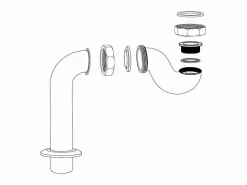 Clearance Sifón vertical CRAWLEY para bañeras retro Cañería