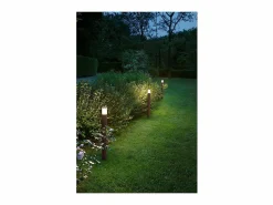 Online Sigaro - Bolardo de jardín con 1 bombilla E27 máx. 20 W IP54, aluminio pintado, bolardo para exterior, antracita, altura 50 cm - Perenz Iluminación Exterior