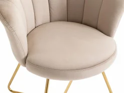 Hot Vente-unique Silla - Terciopelo y metal - Color: - FIORI Beige