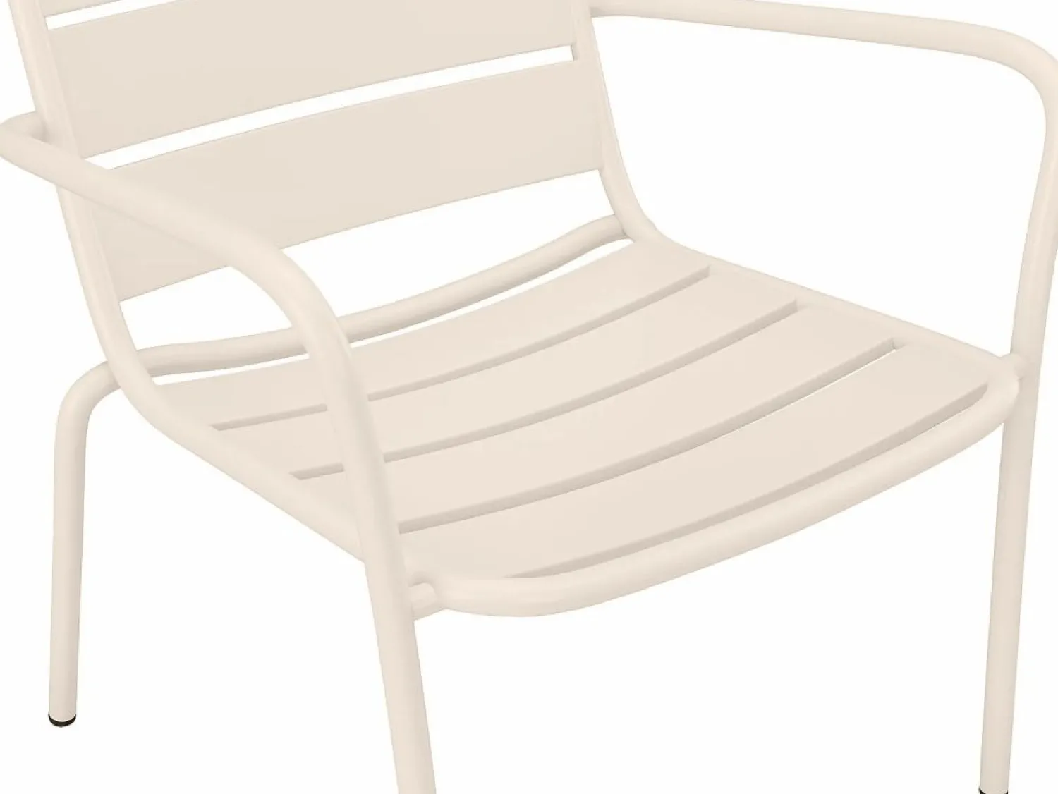 MYLIA Silla baja apilable de jardín + reposapiés - metal - - MIRMANDE de