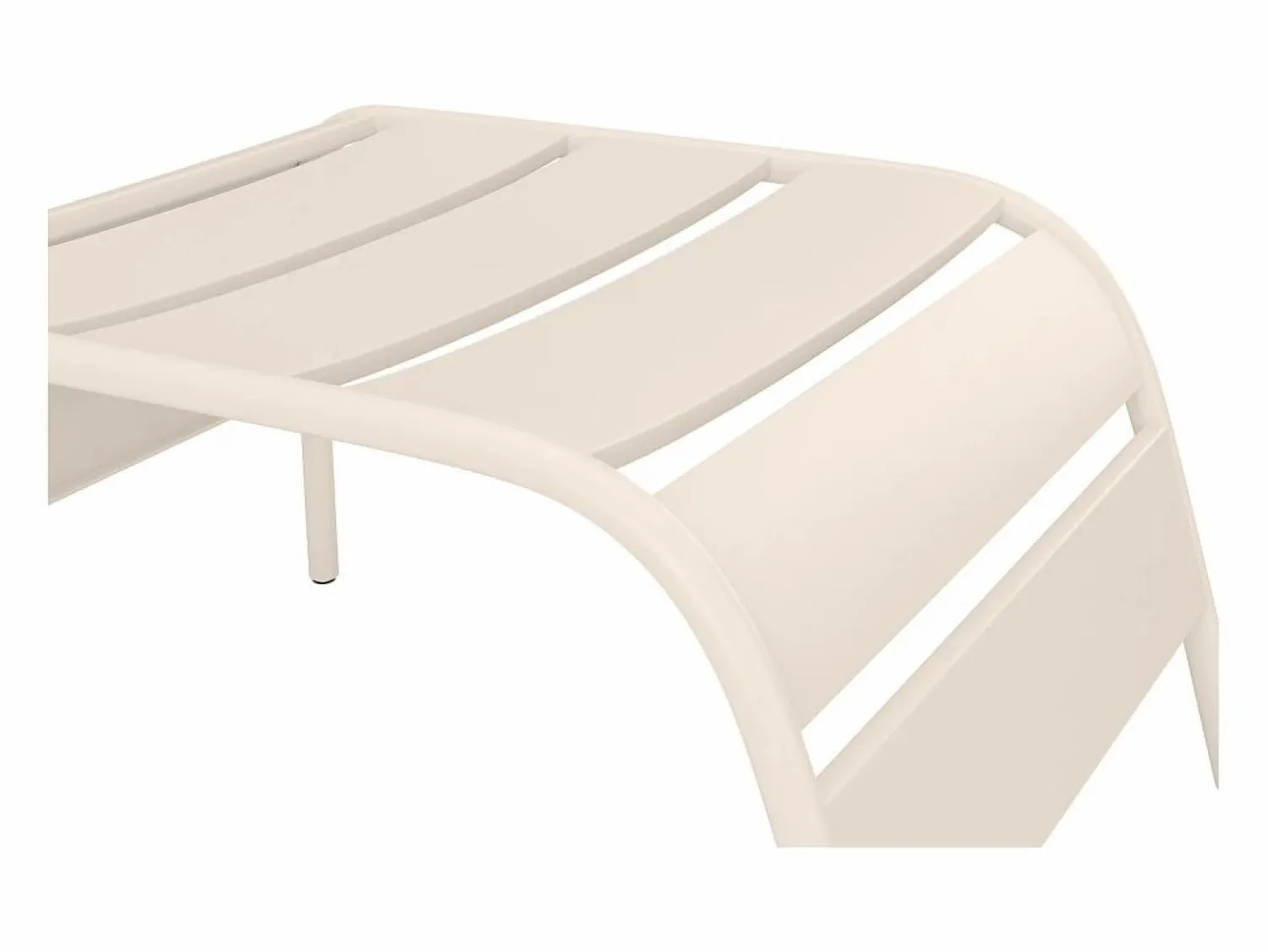 MYLIA Silla baja apilable de jardín + reposapiés - metal - - MIRMANDE de
