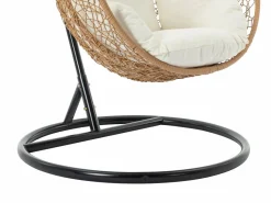 MYLIA Silla colgante de mimbre sintético - Natural claro - CAMPLI de