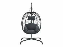 Discount Silla colgante huevo con cojín acero ratán sintético antracita ES340128 Gris antracita