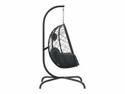 Discount Silla colgante huevo con cojín acero ratán sintético antracita ES340128 Gris antracita