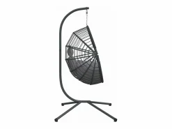 Silla colgante huevo con soporte ratán y acero ES136832
