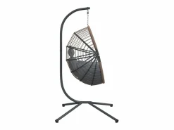 Sale Silla colgante huevo con soporte ratán y acero claro ES845251 Sillón Colgante