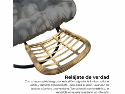 Silla Colgante Yoevu - con reposapiés para interior y exterior - YV-RELAXCHAIR