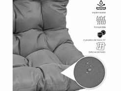 Silla Colgante Yoevu - con reposapiés para interior y exterior - YV-RELAXCHAIR