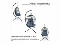 Hot Silla Colgante Yoevu - para interior y exterior - YV-SWINGCHAIR Gris