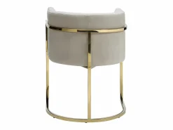 Hot Vente-unique Silla con brazos - Terciopelo y metal - y dorado - PERIA Beige