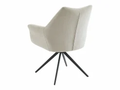 Maison Céphy Silla con reposabrazos de tela y metal negro - - KARDESA de Beige