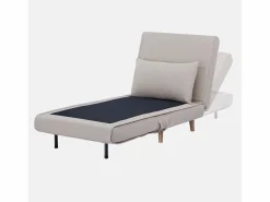 Discount Sweeek Silla convertible en cama tela base madera, 1 plaza Beige