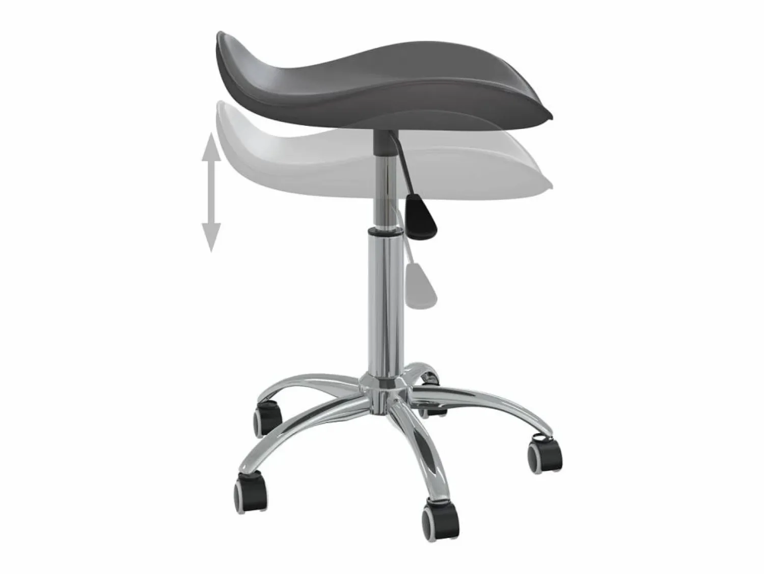 Clearance Silla de comedor giratoria de cuero sintético Taburete De Oficina