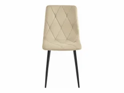 Outlet Silla de comedor Valora TYRA, terciopelo claro, patas negras (x4) Sillas Y Lotes De Sillas