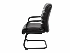 Clearance MCW Silla de conferencia -H31, piel sintética negra Negro