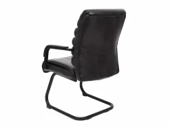 Clearance MCW Silla de conferencia -H31, piel sintética negra Negro