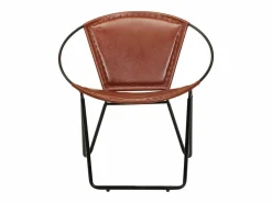 vidaxl Silla de cuero auténtico marrón