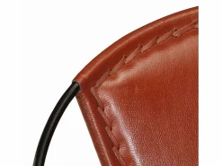 vidaxl Silla de cuero auténtico marrón