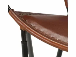 vidaxl Silla de cuero auténtico marrón