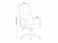 Basic Silla de despacho Lawyer polipiel 118-126x64x64 cm Adec