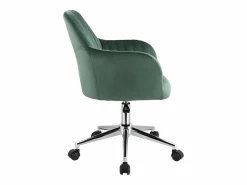 Best Silla de escritorio de terciopelo Verde Altura ajustable ELEANA Silla De Escritorio