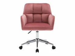 Sale Vente-unique Silla de escritorio de terciopelo altura regulable PEGA Rosa