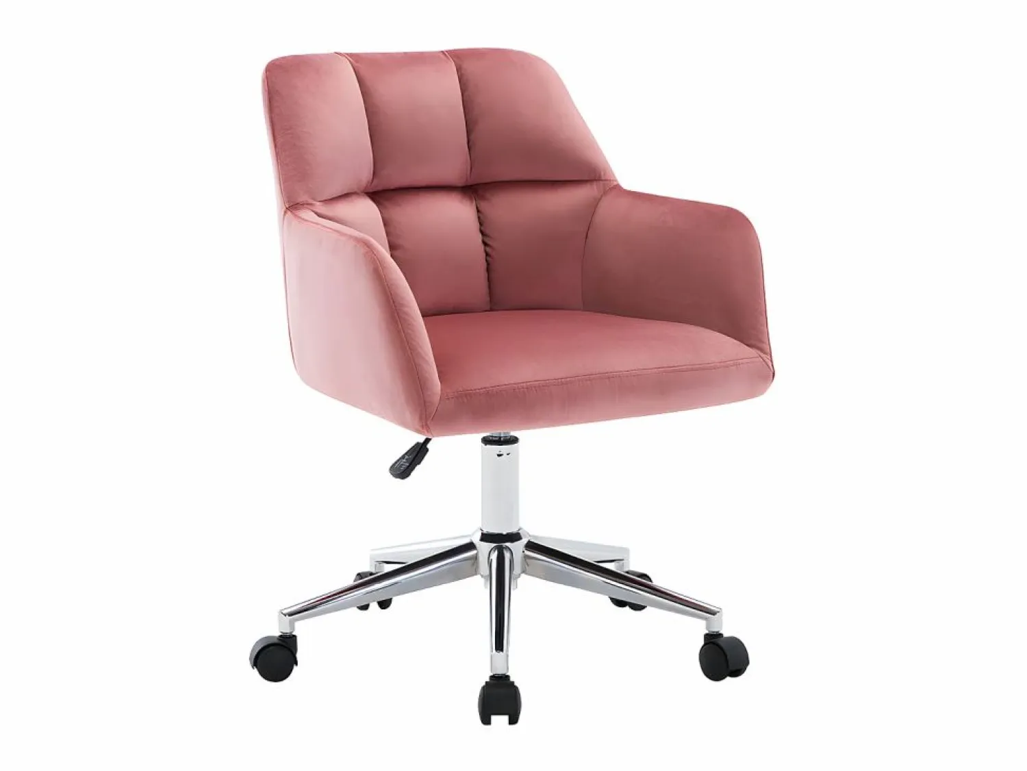 Sale Vente-unique Silla de escritorio de terciopelo altura regulable PEGA Rosa