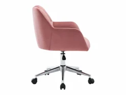 Sale Vente-unique Silla de escritorio de terciopelo altura regulable PEGA Rosa