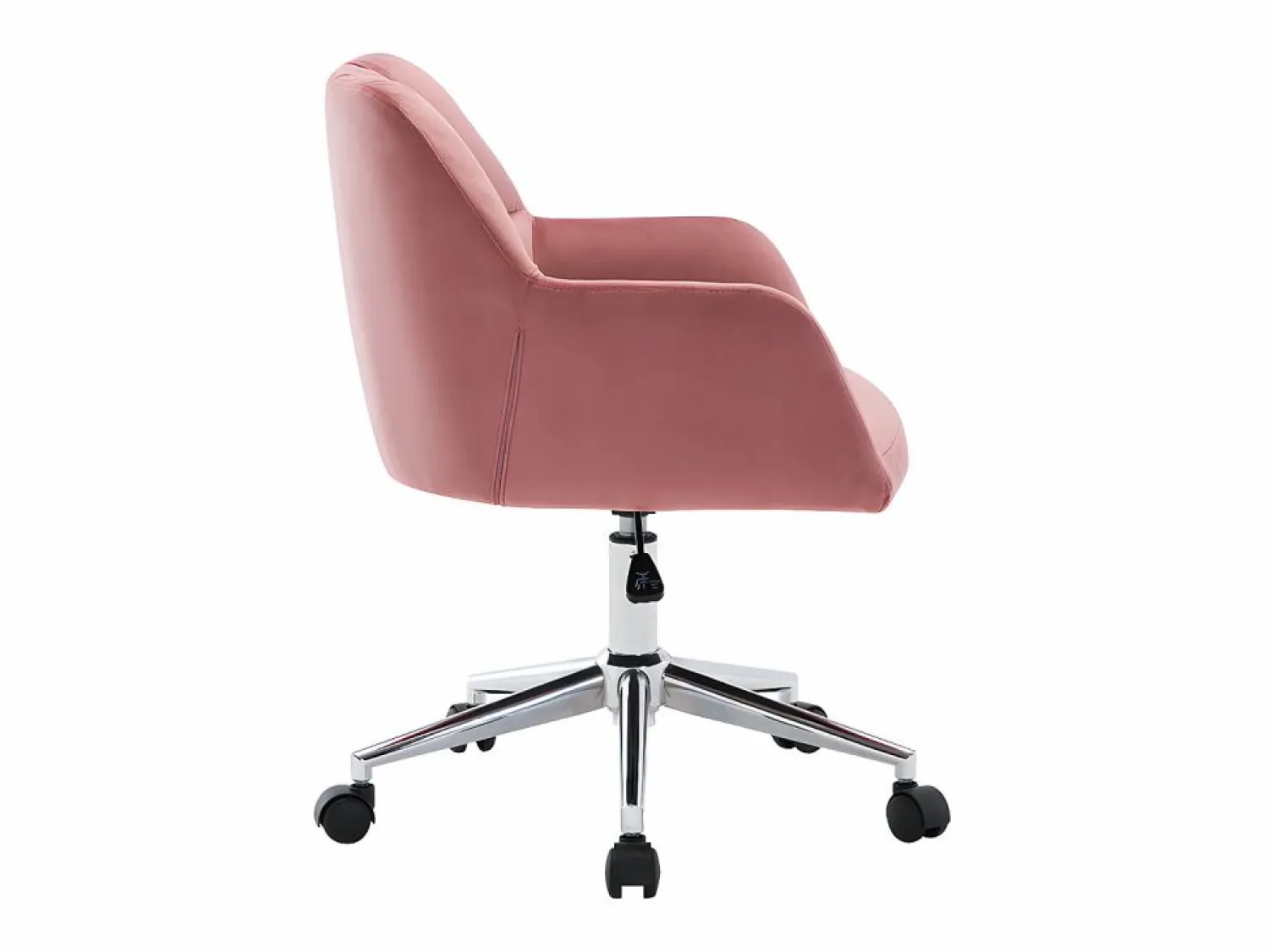 Sale Vente-unique Silla de escritorio de terciopelo altura regulable PEGA Rosa