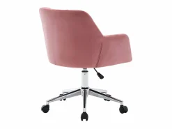 Sale Vente-unique Silla de escritorio de terciopelo altura regulable PEGA Rosa
