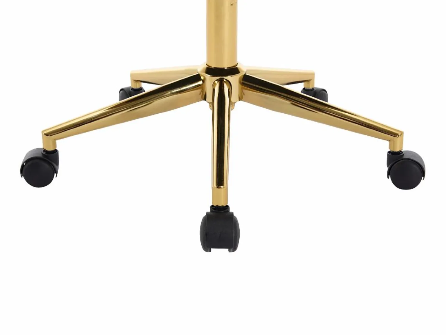 New Vente-unique Silla de escritorio en terciopelo y dorado altura ajustable - PORIANI Beige