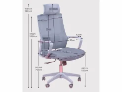 New Nest Dream Silla de escritorio ergonómica en malla transpirable y reposacabezas ajustable - Mesh - Negro