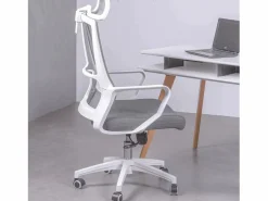 New Nest Dream Silla de escritorio ergonómica en malla transpirable y reposacabezas ajustable - Mesh - Gris Oscuro Gris antracita