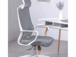 New Nest Dream Silla de escritorio ergonómica en malla transpirable y reposacabezas ajustable - Mesh - Gris Oscuro Gris antracita