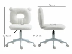 Online Silla de escritorio infantil, regulable, sin reposabrazos, de metal, color (50x56x80-90 cm) Taburete De Oficina