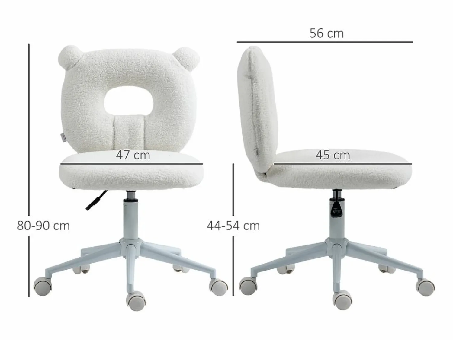 Online Silla de escritorio infantil, regulable, sin reposabrazos, de metal, color (50x56x80-90 cm) Taburete De Oficina