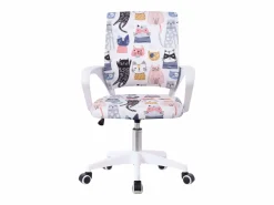 Best Silla de escritorio juvenil Miau color tela y metal 84x61x51 cm Silla De Oficina