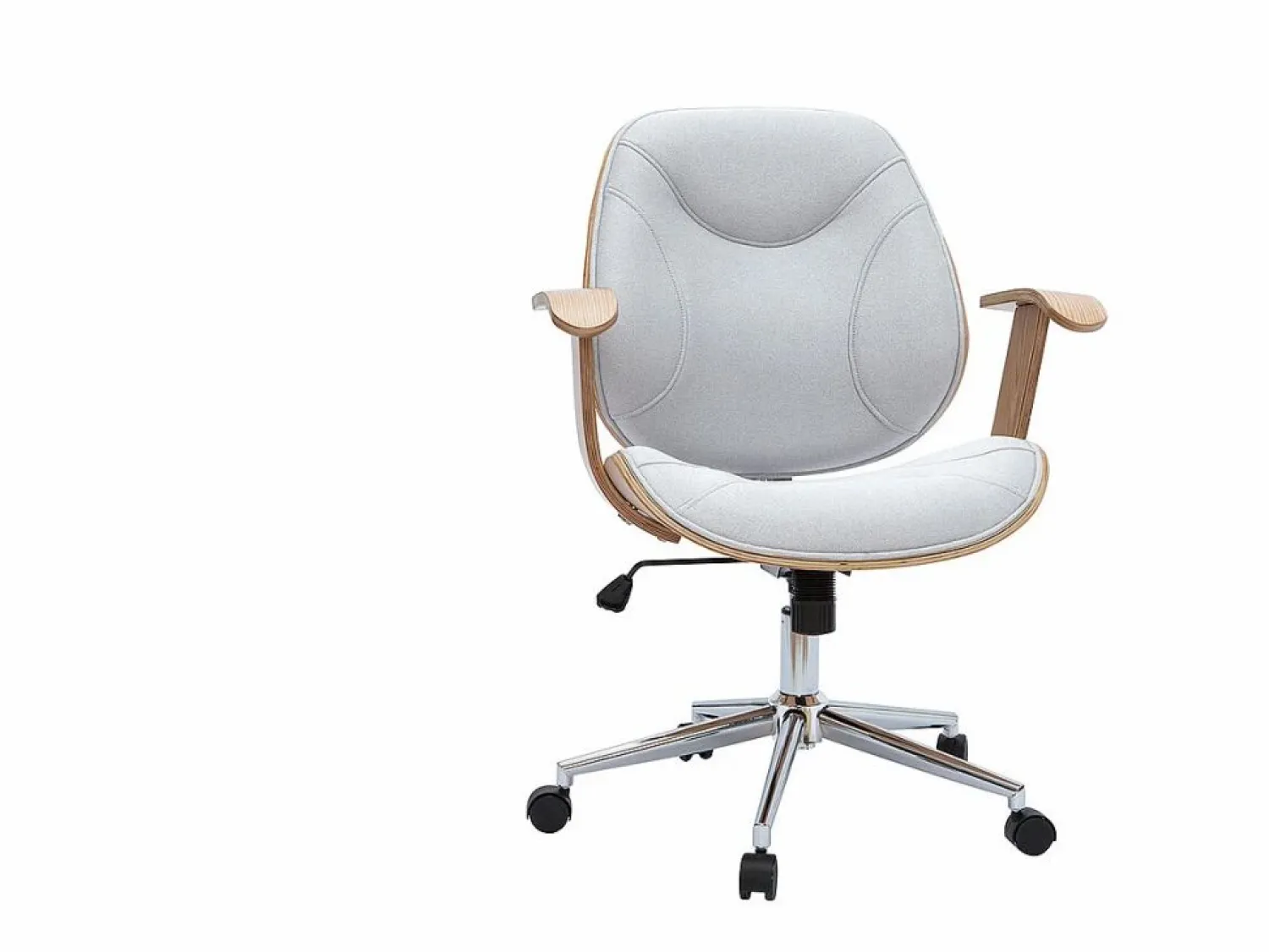 Best Miliboo Silla de escritorio moderna tejido claro YORKE Gris