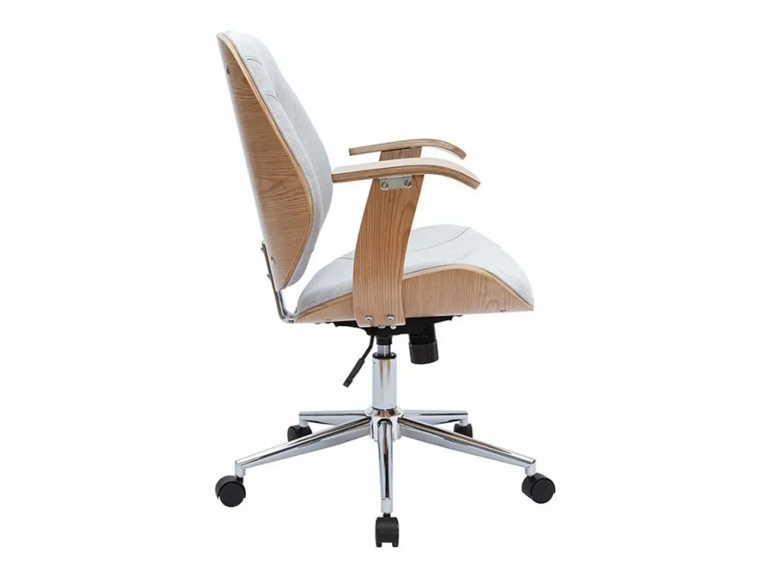 Best Miliboo Silla de escritorio moderna tejido claro YORKE Gris