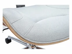 Best Miliboo Silla de escritorio moderna tejido claro YORKE Gris