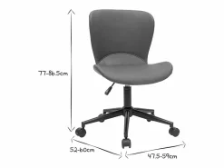 Miliboo Silla de escritorio moderna marrón JOSH