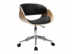 Clearance Silla de escritorio y madera clara con ruedas BENT Silla De Oficina
