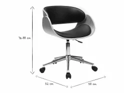 Clearance Silla de escritorio y madera clara con ruedas BENT Silla De Oficina