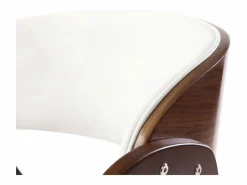 Clearance Silla de escritorio nogal y blanco con ruedas BENT Silla De Oficina