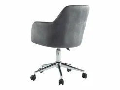 Vente-unique Silla de escritorio terciopelo ELEANA Altura ajustable