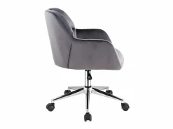 Online Vente-unique Silla de escritorio terciopelo altura regulable PEGA Gris