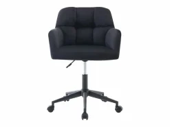 Vente-unique Silla de escritorio terciopelo altura regulable - PEGA de Pascal Morabito Negro