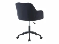 Vente-unique Silla de escritorio terciopelo altura regulable - PEGA de Pascal Morabito Negro